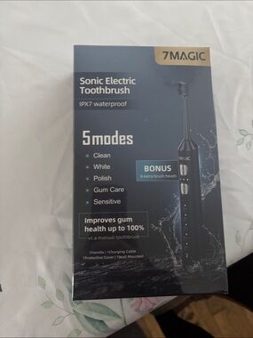 7MAGIC Sonic Electric Toothbrush - Black